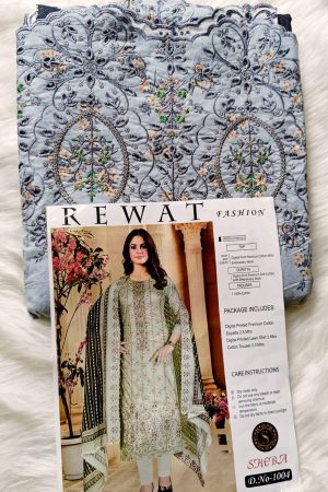 Digital print premium cotton with embroidery work